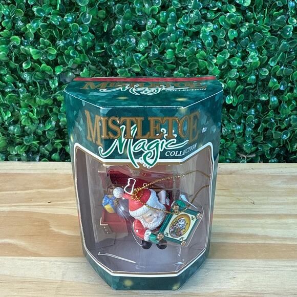Mistletoe Magic Collection Santa Reading a Book  Ornament - Picture 1 of 6